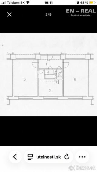 TOP LOKALITA : NA PRENÁJOM PRIESTRANNÝ, ZARIADENÝ 2 IZBOVÝ BYT, KOŠICE SEVER